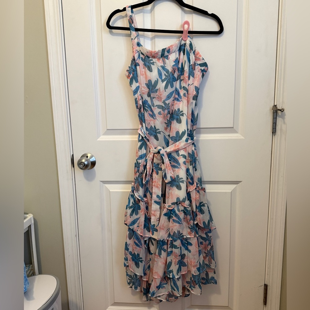 Floral One-Shoulder Marissa Webb Dress